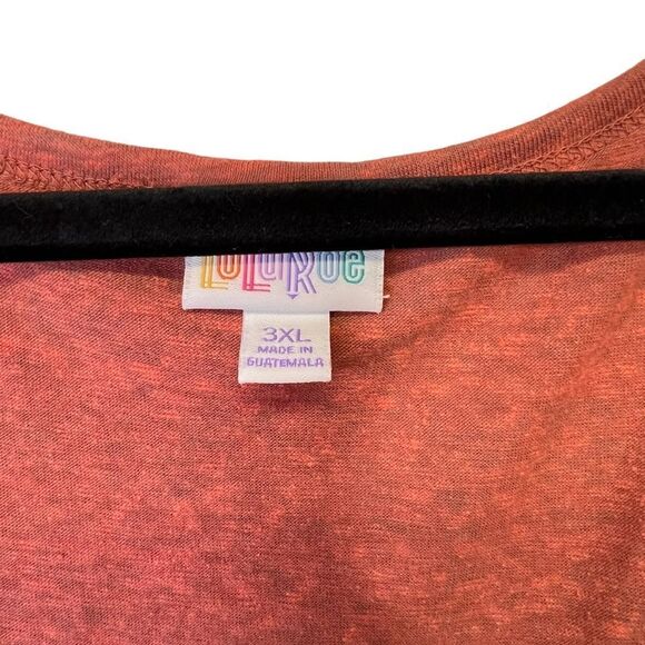 NWT LuLaRoe Nicole Dress Fit & Flare 3XL Solid Heather Red - Picture 4 of 9